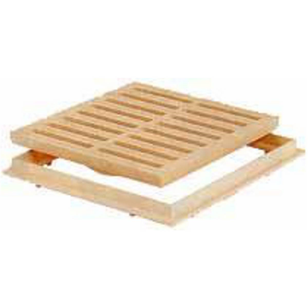 GRILLE DE SOL AVEC CADRE 300 X 300 SABLE