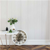 Lambris intérieur en Sapin du Nord brossé ELOS - Blanc neige - 13,6 cm x  L.2.65 m