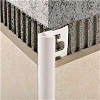 Baguette d'angle PVC pour carrelage forme arrondie - Projolly Eco - 8,00 MM x 2,70 M - Blanc