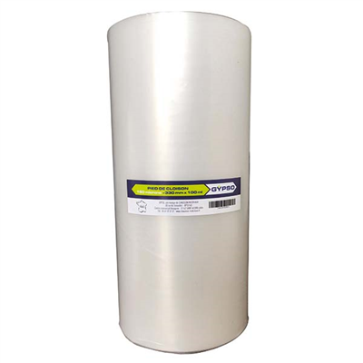 Film polyéthylène translucide pour pied de cloison - 150µ - Gypso - 330 MM x 100 M