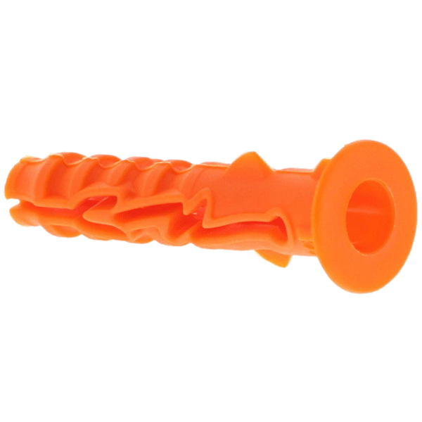 Cheville nylon avec collerette pour fixation dans béton - 8,0 mm x 40,0 mm - 100 pièces