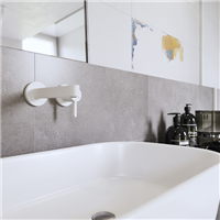 Faïence salle de bain effet béton ciré en grès cérame émaillé rectifié - Betonico - 60,0 CM x 30,0 CM - ép. 8,00 MM - Gris