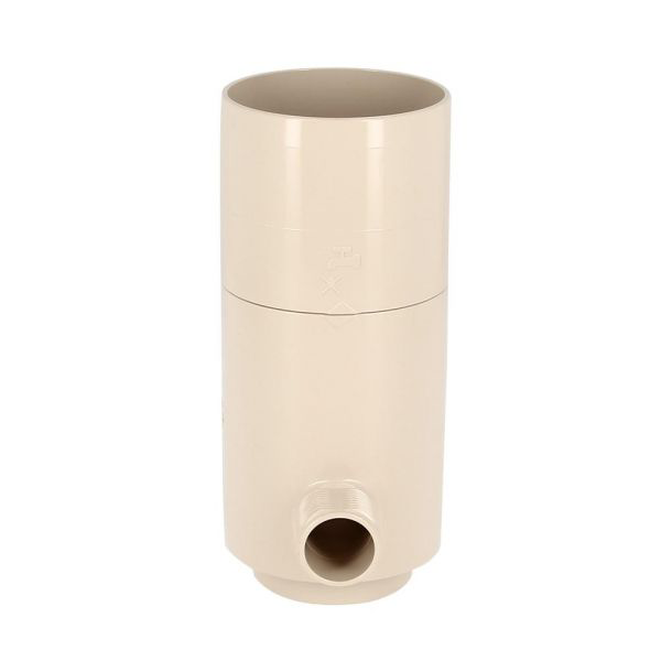 Récupérateur eau de pluie pour tube de descente cylindrique Ø 80 mm - Nicoll - Techtan sable