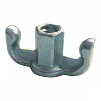 Écrou de coffrage acier forgé zingué - 2 ailettes - Base 40 mm - Tige ⌀17 mm