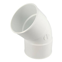 COUDE SIMPLE FF 45' D.100 BLANC