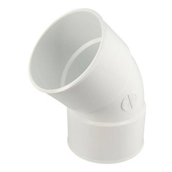 COUDE SIMPLE FF 45' D.100 BLANC