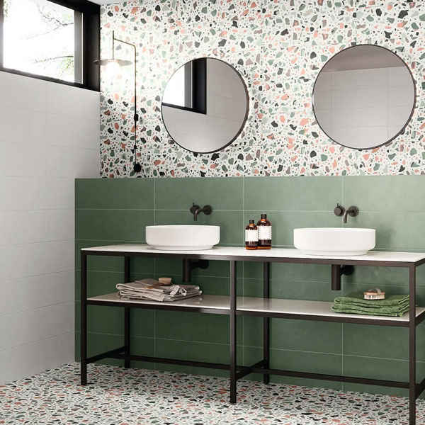 Faïence murale pour cuisine et salle de bain - Stay - 20,0 cm x 60,0 cm - ép. 8,00 mm - Vert