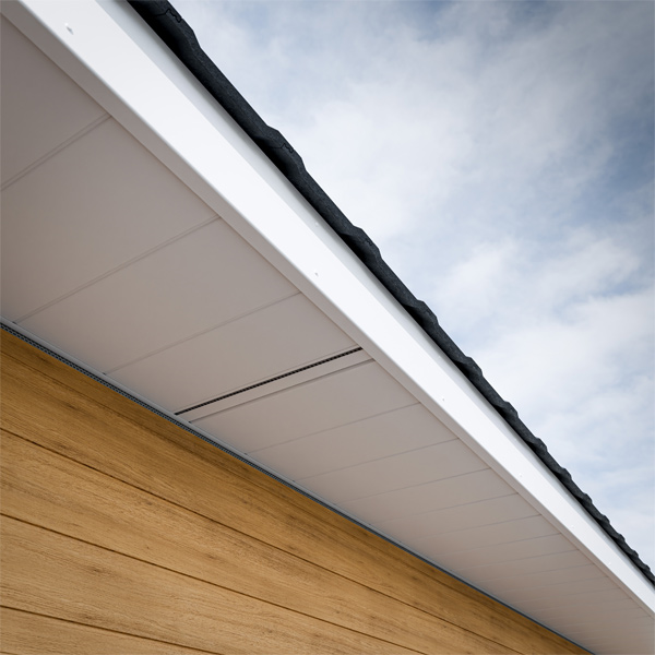 Planche de rive PVC Rivecel L16 à profil carré - Haut. 200,00 MM - ép. 16,00 MM - Long. 5,00 M - Blanc