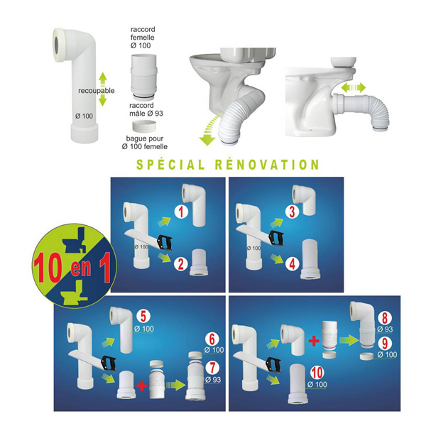 RACCORD WC PIP UP2 SPECIAL RENOVAT