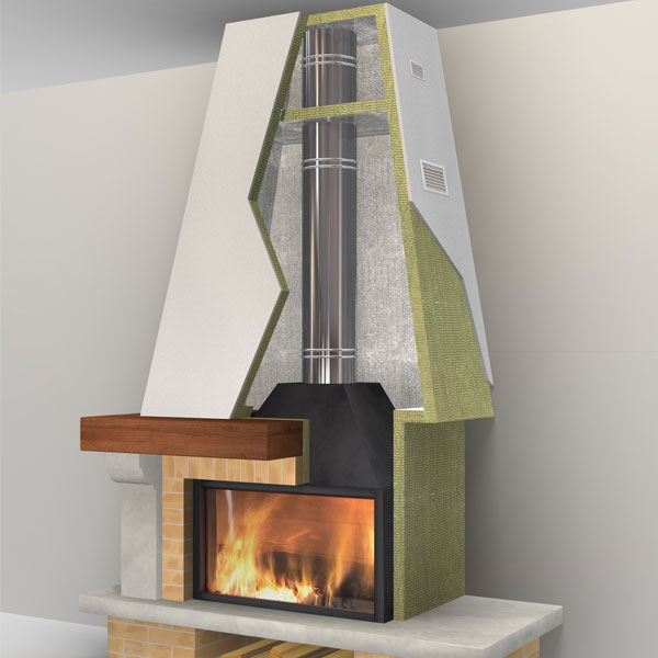 Panneau isolant en laine de roche pour cheminées et inserts - Firerock - 0,6 m x 1 m - Ép.40 mm - R.0,6 m².k/w