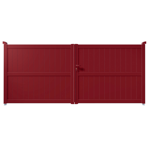 Portail Alu sur mesure Galatéa CT 43 - Battant ou coulissant et motorisable - Plein avec remplissage vertical ou horizontal