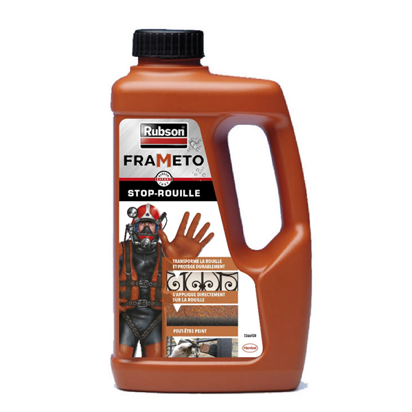 Huile de traitement antirouille rapide pour métaux ferreux - Rubson Frameto - Bidon 500 ml