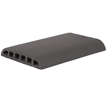 Chaperon plat lisse en terre cuite Terreal CH01 avec quart de rond - Anthracite - 40 x 28 x 5 cm