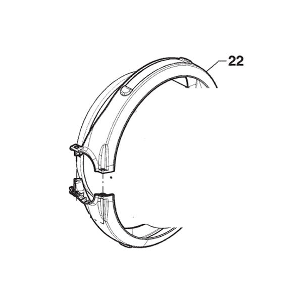 Demi protecteur diamètre 800mm pour bétonnière NOVIPRO 350
