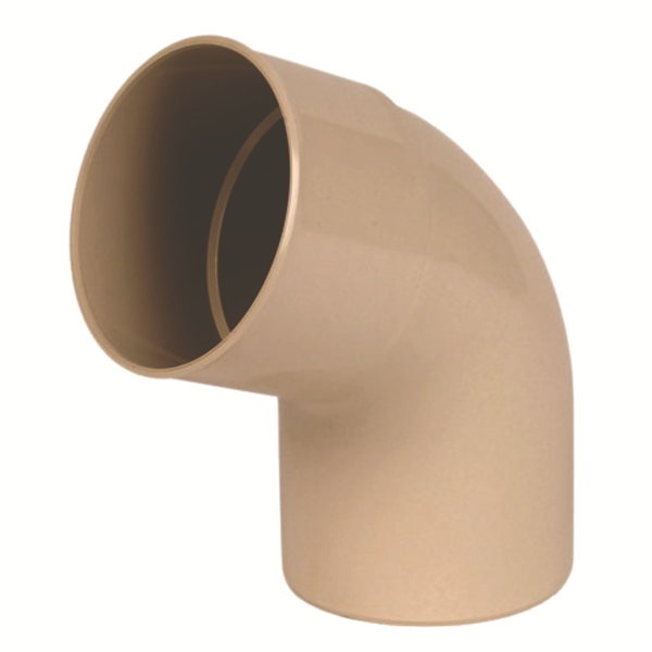 Coude mâle/femelle Nicoll pour tube de descente - Angle 67°30 - Diamètre 100 mm - Techtan Sable