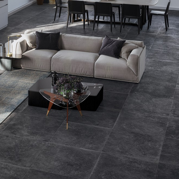 Carrelage intérieur effet pierre en grès cérame - Authentique - 120,0 CM x 120,0 CM - ép. 9,00 MM - Rituel