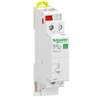 Télérupteur modulaire unipolaire Schneider Resi9 - impulsion de 50 ms - NF - 1 NO - 16 A - blanc