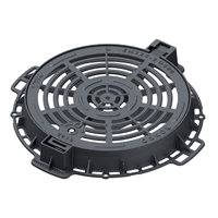 Regard eau pluviale avec grille en fonte D400 Rondo PMR - articulé et verrouillé - ∅850 mm passage utile ∅600 mm