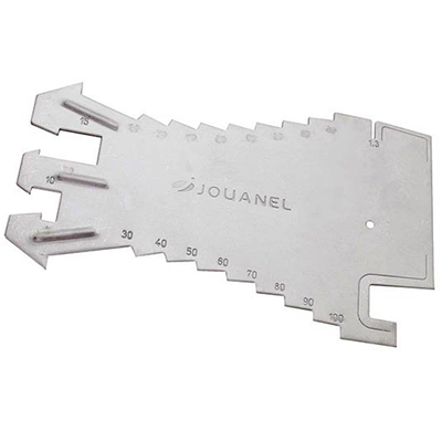 Tracette à zinc Jouanel en inox graduation par 5 mm de 5 à 100 mm