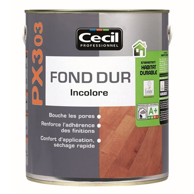 Primaire fond dur avant vitrification parquet bois - PX303 Cecil - Incolore - Pot 2,5L