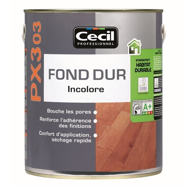 Primaire fond dur avant vitrification parquet bois - PX303 Cecil - Incolore - Pot 2,5L