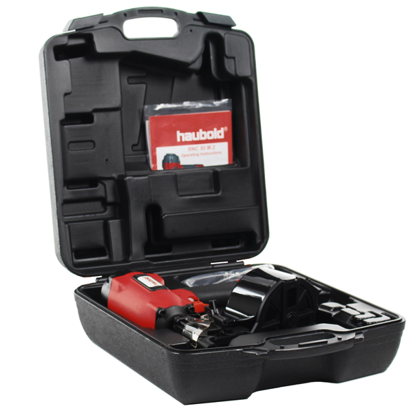 Cloueur pneumatique à rouleau plastique 16° Haubold RNC50M.2 mode rafale avec mallette