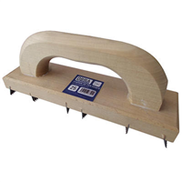 Chemin de fer denté Obra en bois 6 lames en acier pour maçon 250 x 70 mm