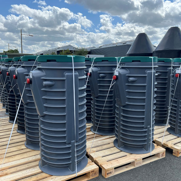 Station de relevage eaux usées à enterrer 1 pompe pour maison individuelle - Flygt Micro 8 PA DXVM 50-7 - Puissance 0,75 kW