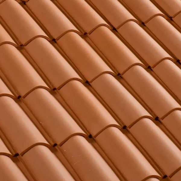 Tuile Canal Horizon Terreal en terre cuite - emboîtement double canal - Rouge