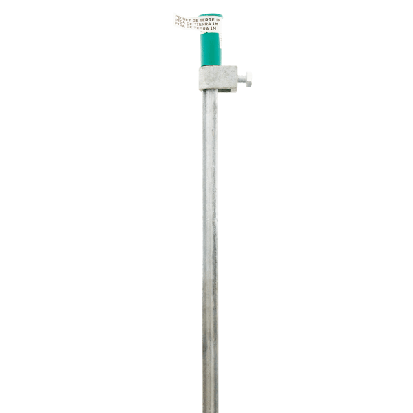 Piquet de terre en acier galvanisé à chaud avec vis de jonction - ∅16 mm - Hauteur 1 mètre