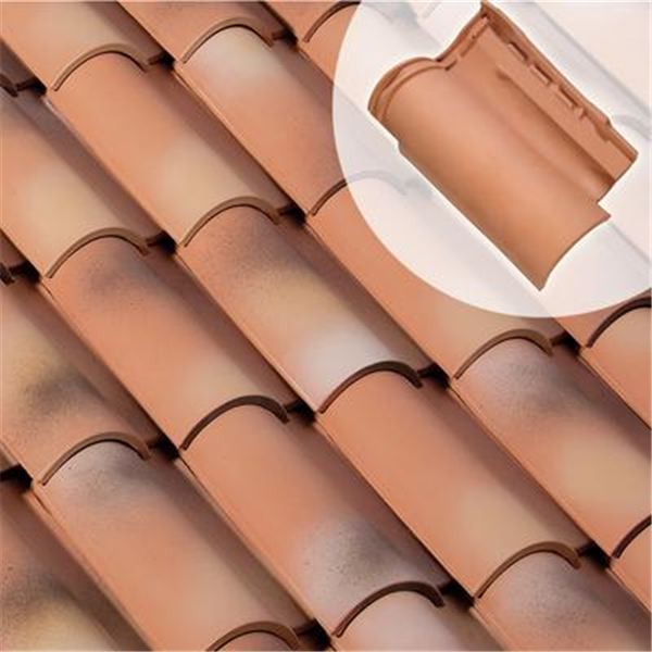 Tuile Galléane 10 - grand moule fort galbe en terre cuite - Aurore