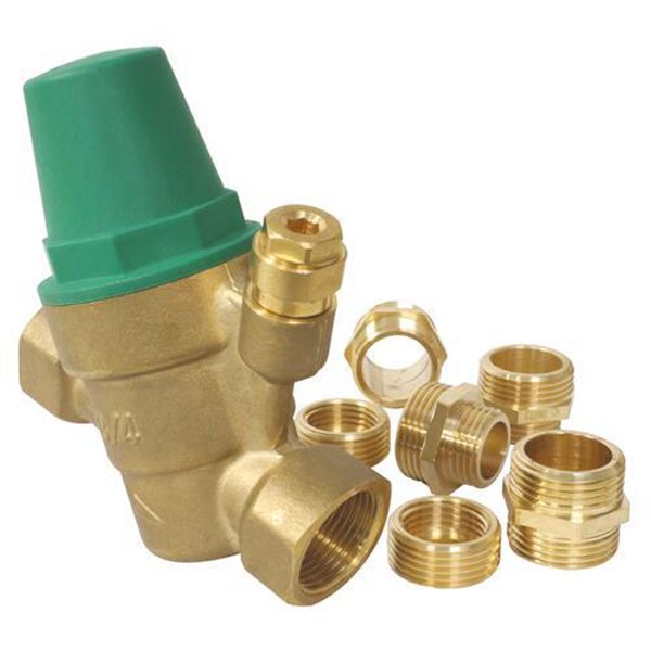 Kit réducteur de pression (1 réducteur, 4 mamelons, 2 fourrures, 1 ruban téflon)