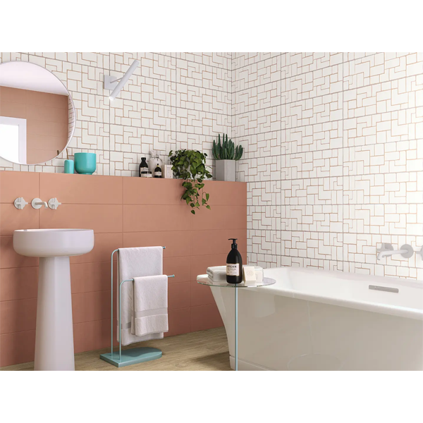 Faïence murale pour cuisine et salle de bain - Stay - 20,0 CM x 60,0 CM - ép. 8,00 MM - Terracota