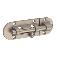 Verrou targette à pêne rond en zamak finition nickelé mat - SRDR Abus - 60 mm