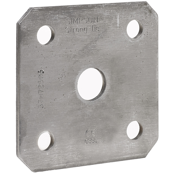 Rondelle carrée de renfort Simpson pour fixation de marquise à travers la maçonnerie - acier - 100,0 MM x 100 MM