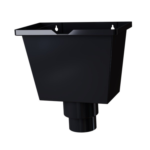 Boîte à eau universelle MEP 810BX pour tuyau de descente d'eau pluviale de 80 ou 100 mm - PVC Noir