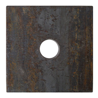 Platine de coffrage en acier brut 120 x 120 mm - ép.12 mm pour tige de Ø23 mm