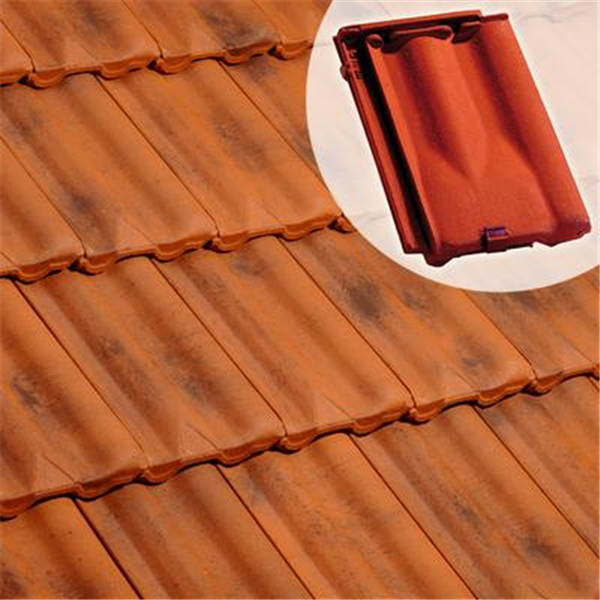 Tuile chatière en terre cuite - Delta 10 Ste Foy - avec grille de section 19 cm² - Rouge nuancé