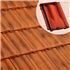 Tuile chatière en terre cuite - Delta 10 Ste Foy - avec grille de section 19 cm² - Rouge nuancé