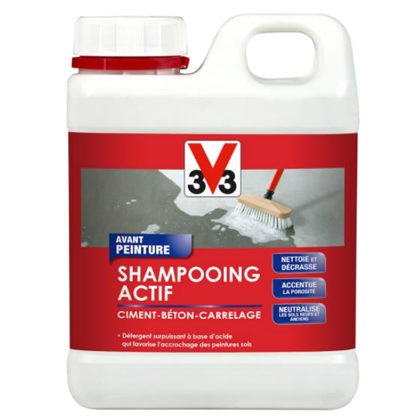 Shampooing actif avant peinture ciment béton carrelage 1 l V33 012034