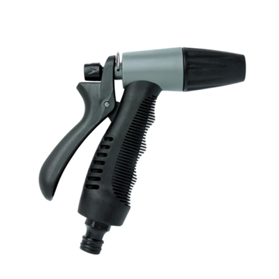 Pistolet gainé d'arrosage à jet droit réglable - Bi matière - Techn'O Fitt - Noir