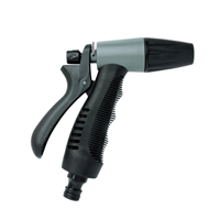 Pistolet gainé d'arrosage à jet droit réglable - Bi matière - Techn'O Fitt - Noir