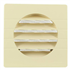Grille de ventilation spécial façade pour tubes PVC avec moustiquaire - ⌀ 100 mm - Passage d'air 37 cm² - Beige
