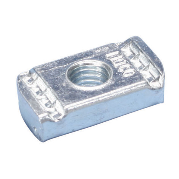 Écrou de profil sans ressort Edma pour rail Caddy Eristrut - Ø 8 mm - Électrozingué - Boîte de 100