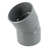 Coude simple femelle/femelle Nicoll pour l'évacuation - Degré angle 30° - Diamètre 80 mm - PVC -  Gris