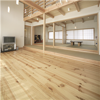 Parquet en pin maritime noueux 4 chanfreins à clouer pour l'intérieur - 14 CMx2,1 CM - L.200 CM