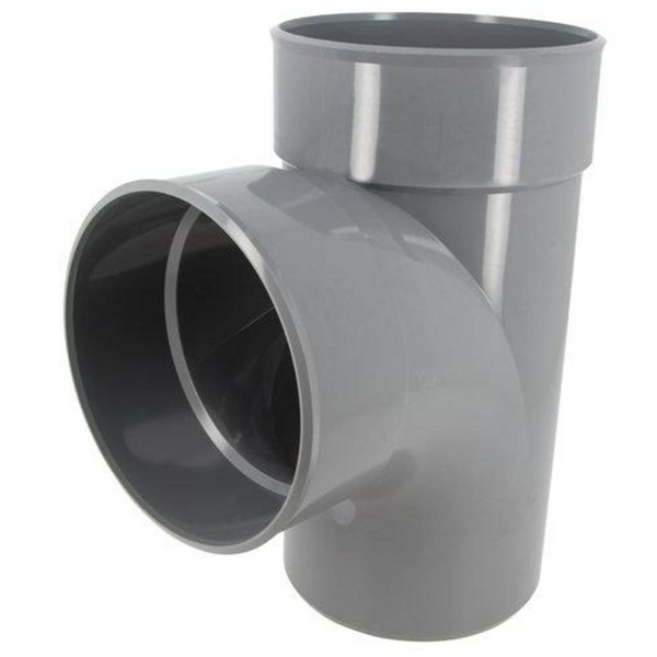 Culotte simple mâle/femelle Nicoll - Diamètre 160 mm - Degré angle 87°30 - À coller - PVC - Gris