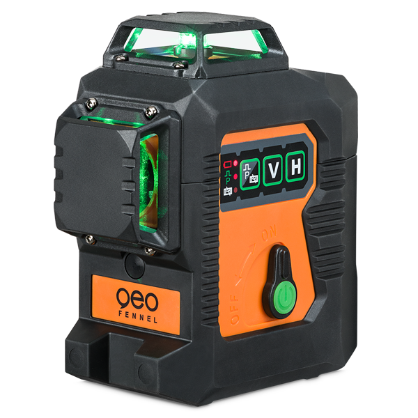 Niveau laser vert multi-lignes 3 x 360° - Geo Fennel FLG 6X-Green - en sacoche avec batterie chargeur et support