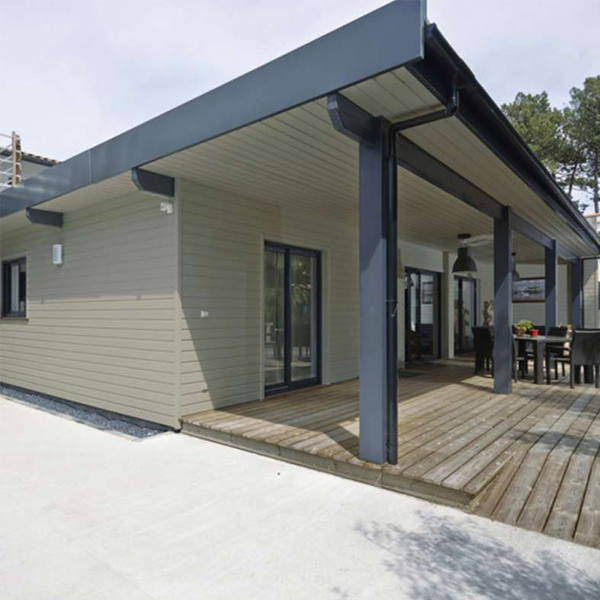 Lame de bardage Nelio en épicéa saturé - bois traité classe 3.1 - 125 x 21 mm - longueur 4,20 M - coloris Gris