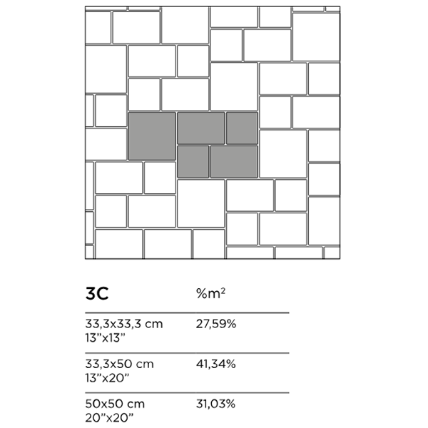 Carrelage extérieur en grès cérame émaillé effet pierre Timestone Grip - 33,3 CM x 33,3 CM - ép. 9 MM - Gris